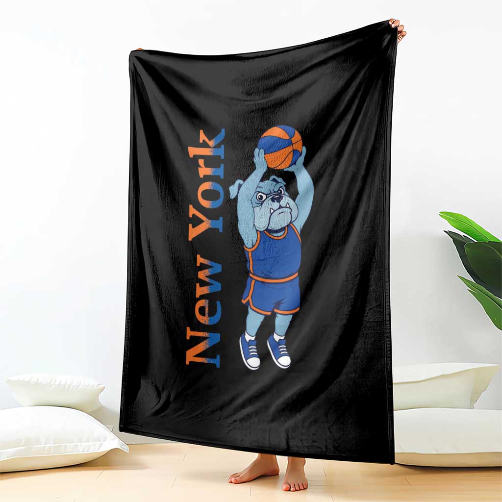 Funny Bulldog Playing Basketball Throw Blanket New York Pride TS12 Print Your Wear