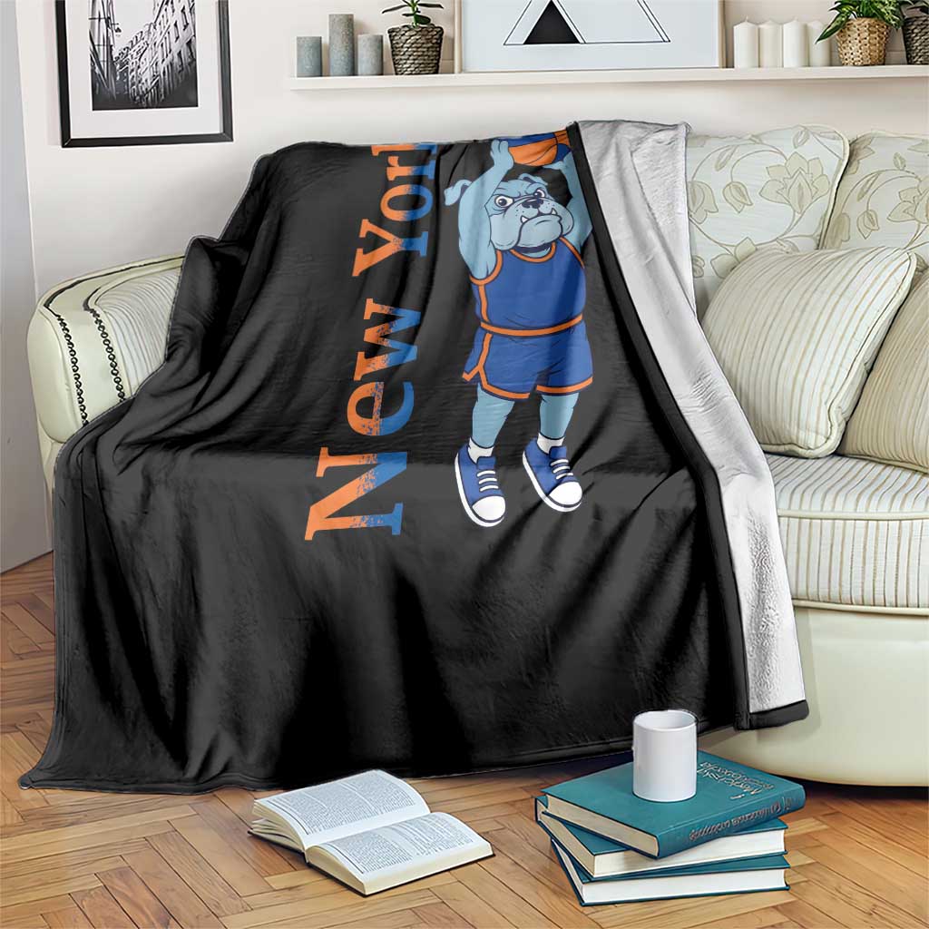 Funny Bulldog Playing Basketball Throw Blanket New York Pride TS12 Print Your Wear