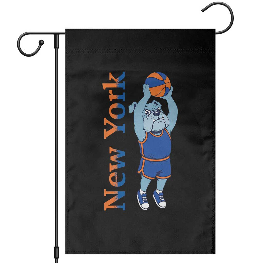 Funny Bulldog Playing Basketball Garden Flag New York Pride TS12 Black Print Your Wear