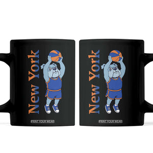 Funny Bulldog Playing Basketball Coffee Mug New York Pride TS12 Black Print Your Wear