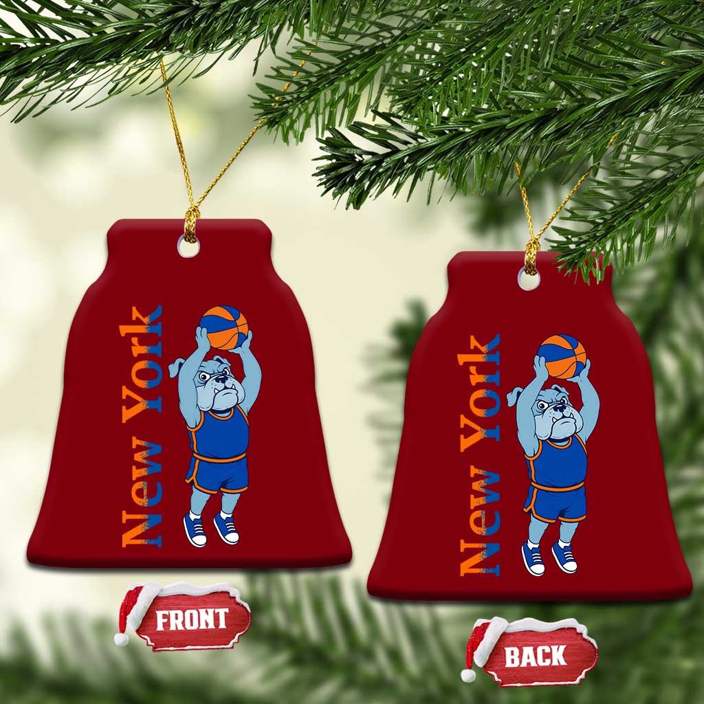 Funny Bulldog Playing Basketball Ceramic Ornament New York Pride TS12 Print Your Wear