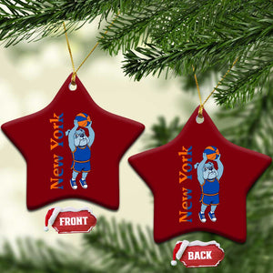 Funny Bulldog Playing Basketball Ceramic Ornament New York Pride TS12 Print Your Wear