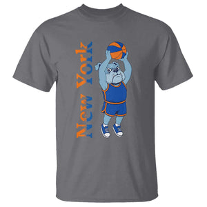 Funny Bulldog Playing Basketball T Shirt New York Pride TS12 Charcoal Print Your Wear