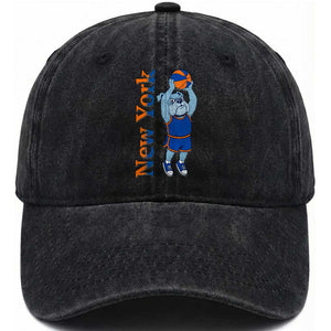 Funny Bulldog Playing Basketball Washed Cotton Baseball Cap New York Pride TS12 Print Your Wear