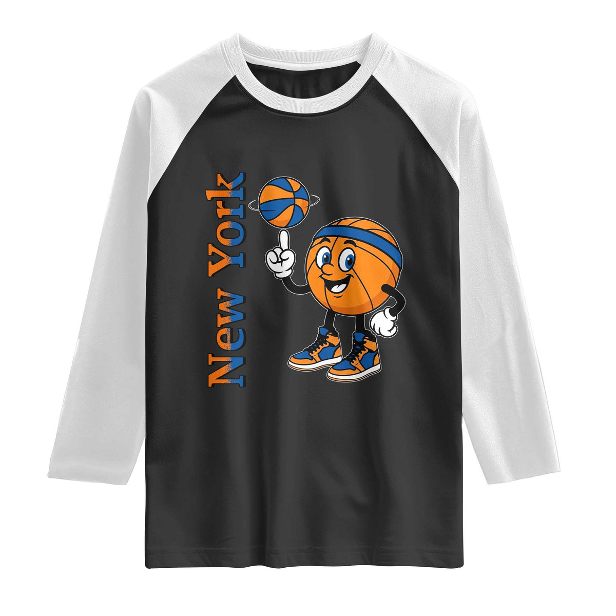 Funny New York Pride Raglan Shirt Basketball Lover Fan Gift TS12 Black White Print Your Wear