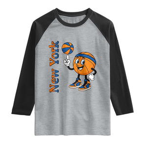 Funny New York Pride Raglan Shirt Basketball Lover Fan Gift TS12 Heather Gray Black Print Your Wear