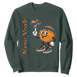 Funny New York Pride Sweatshirt Basketball Lover Fan Gift TS12 Dark Forest Green Print Your Wear