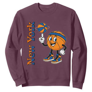 Funny New York Pride Sweatshirt Basketball Lover Fan Gift TS12 Maroon Print Your Wear