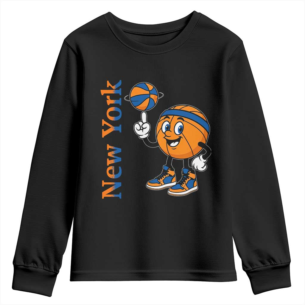 Funny New York Pride Youth Sweatshirt Basketball Lover Fan Gift TS12 Black Print Your Wear