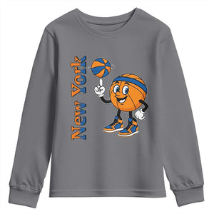 Funny New York Pride Youth Sweatshirt Basketball Lover Fan Gift TS12 Charcoal Print Your Wear