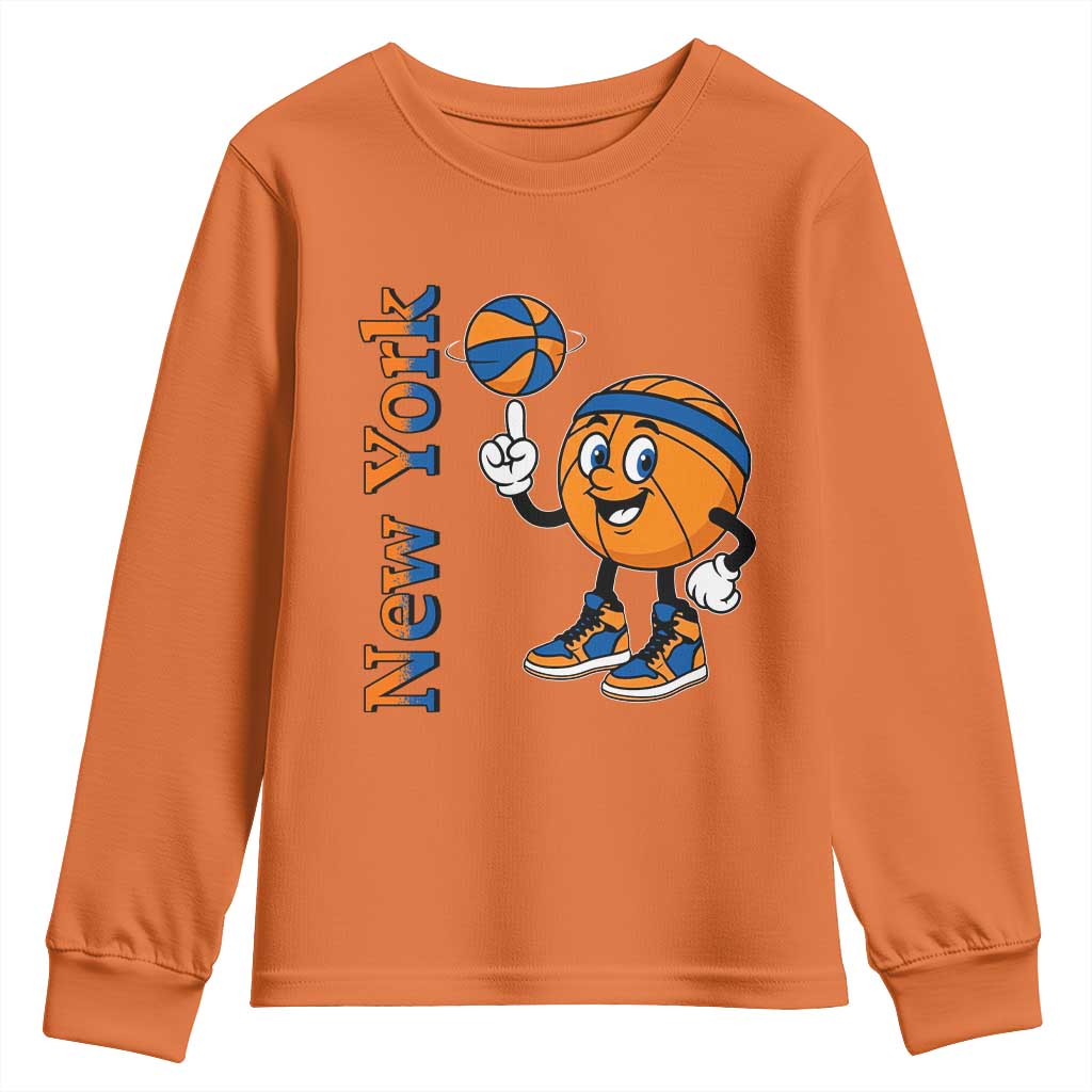 Funny New York Pride Youth Sweatshirt Basketball Lover Fan Gift TS12 Orange Print Your Wear