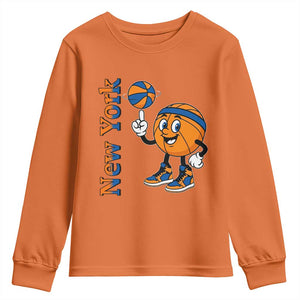 Funny New York Pride Youth Sweatshirt Basketball Lover Fan Gift TS12 Orange Print Your Wear