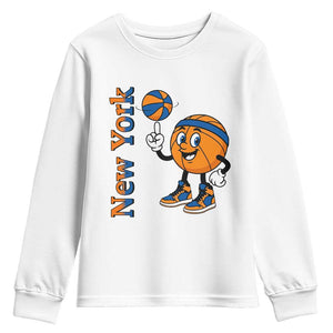 Funny New York Pride Youth Sweatshirt Basketball Lover Fan Gift TS12 White Print Your Wear