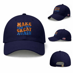 Make New York Great Again Baseball Cap Retro Wave Graphic TS12 Baseball Cap Universal Fit Dark Blue Print Your Wear