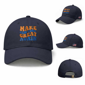 Make New York Great Again Baseball Cap Retro Wave Graphic TS12 Baseball Cap Universal Fit Navy Print Your Wear