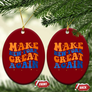 Make New York Great Again Ceramic Ornament Retro Wave Graphic TS12 Print Your Wear