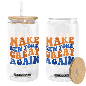 Make New York Great Again Glass Can Retro Wave Graphic TS12 Print Your Wear
