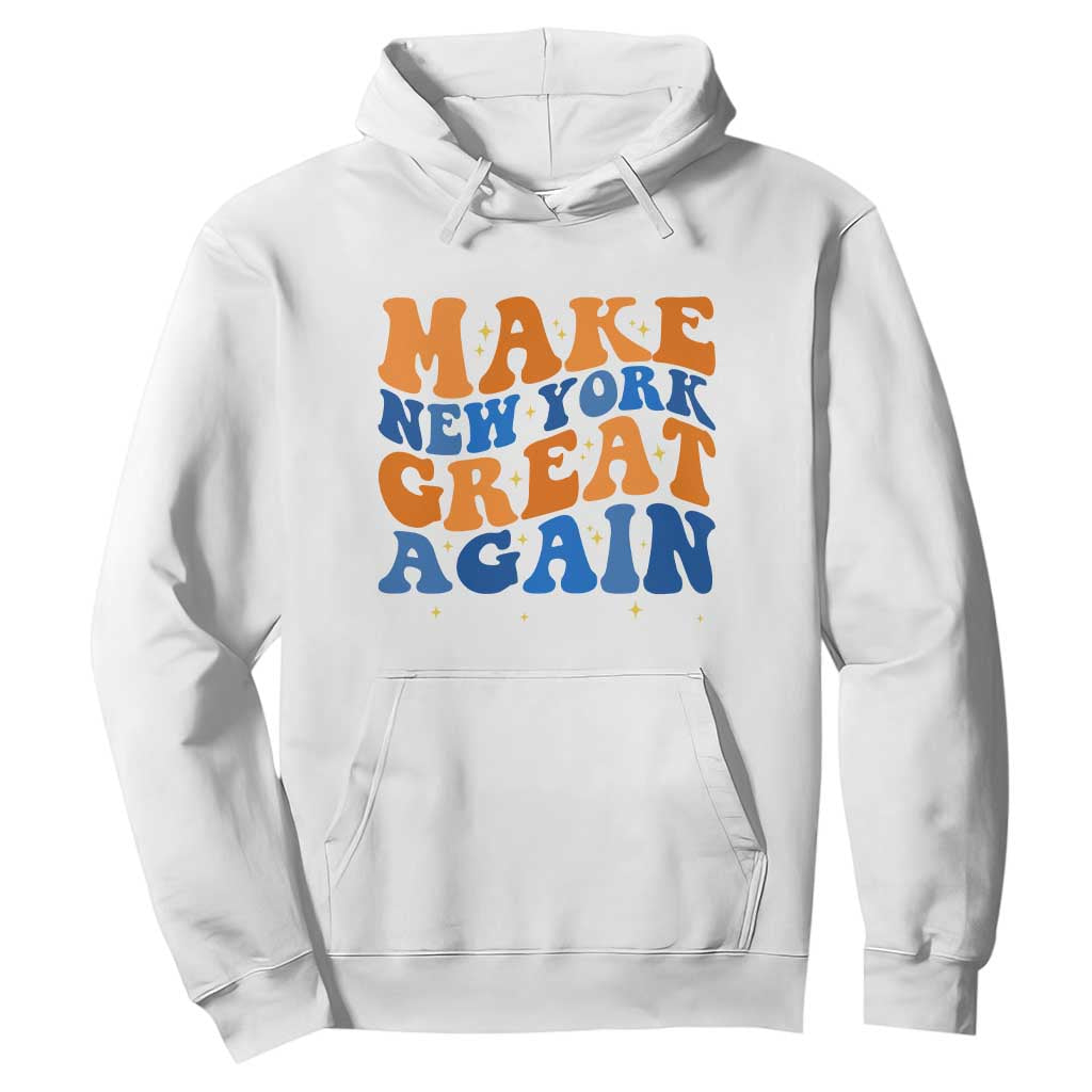 Make New York Great Again Hoodie Retro Wave Graphic TS12 White Print Your Wear