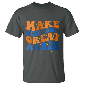 Make New York Great Again T Shirt Retro Wave Graphic TS12 Dark Heather Print Your Wear