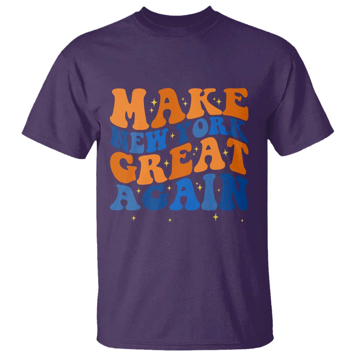 Make New York Great Again T Shirt Retro Wave Graphic TS12 Purple Print Your Wear