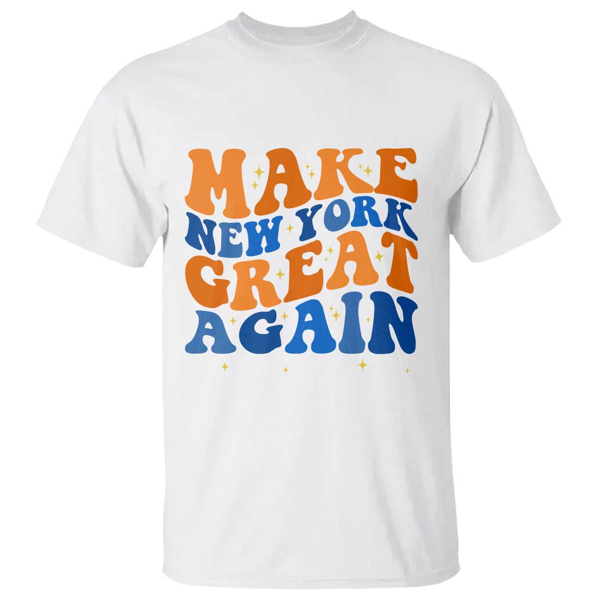 Make New York Great Again T Shirt Retro Wave Graphic TS12 White Print Your Wear