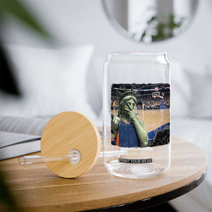 Funny Statue Of Liberty Basketball Selfie Graphic Glass Can TS12 Print Your Wear