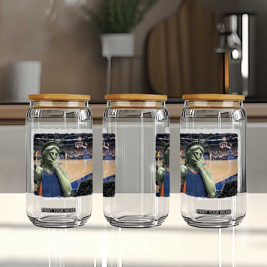 Funny Statue Of Liberty Basketball Selfie Graphic Glass Can TS12 Print Your Wear
