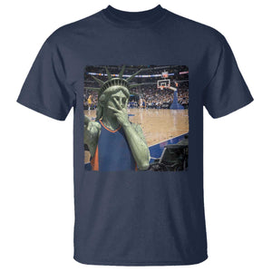Funny Statue Of Liberty Basketball Selfie Graphic T Shirt TS12 Navy Print Your Wear