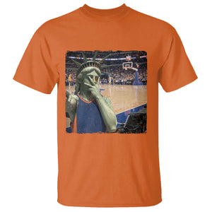 Funny Statue Of Liberty Basketball Selfie Graphic T Shirt TS12 Orange Print Your Wear