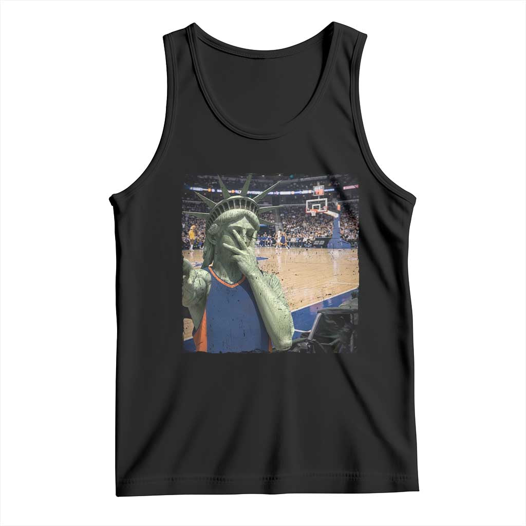 Funny Statue Of Liberty Basketball Selfie Graphic Tank Top TS12 Black Print Your Wear