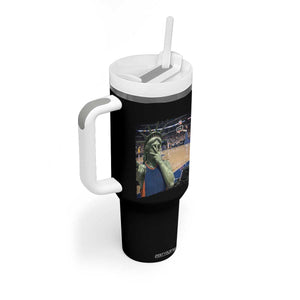 Funny Statue Of Liberty Basketball Selfie Graphic Tumbler With Handle TS12 Print Your Wear