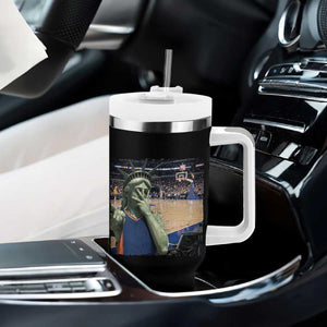 Funny Statue Of Liberty Basketball Selfie Graphic Tumbler With Handle TS12 Print Your Wear