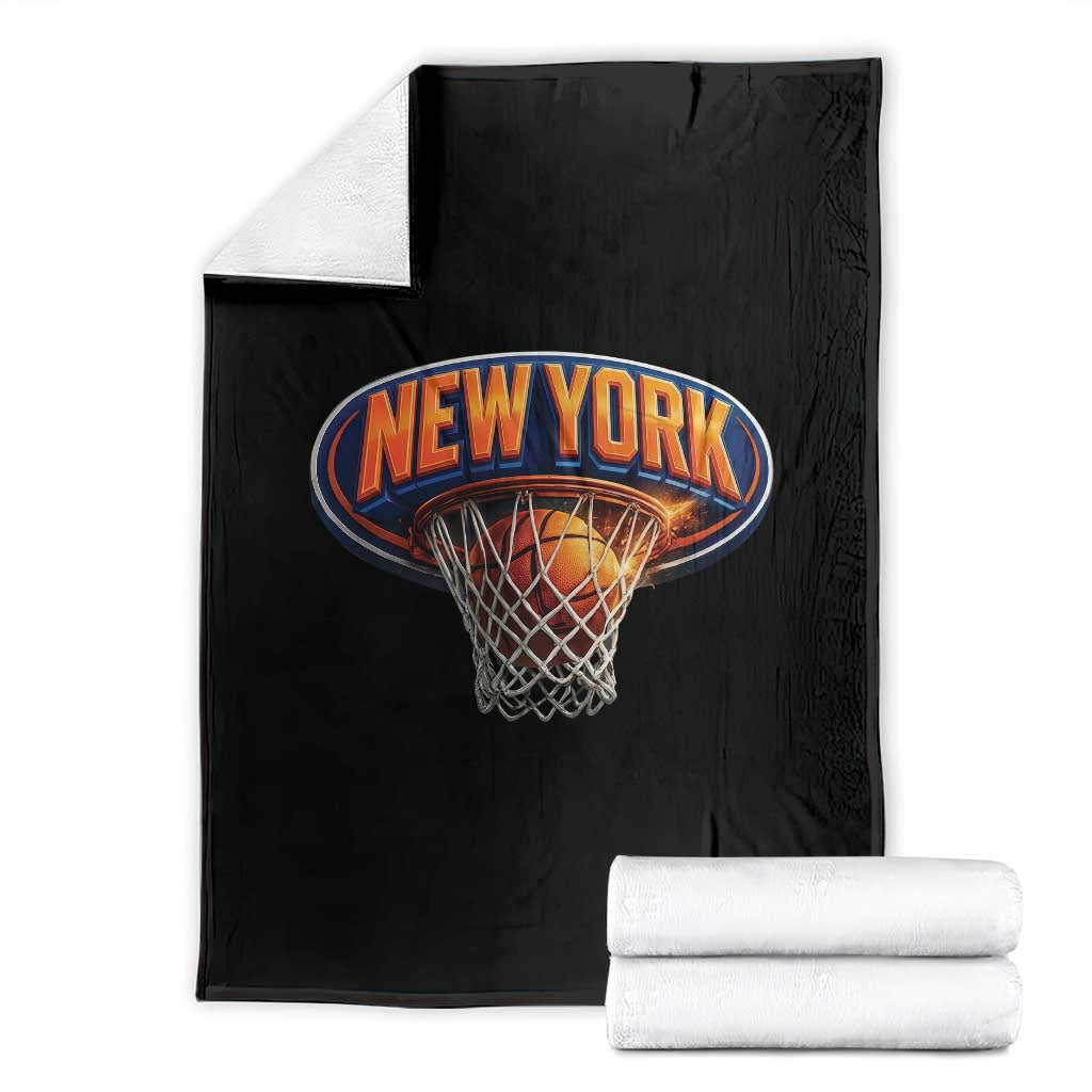 New York Game Day Gift Hoops Lover Throw Blanket TS12 Black Print Your Wear