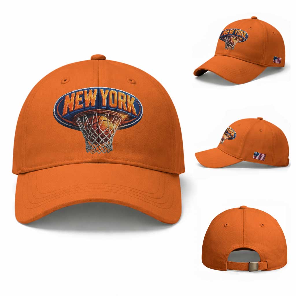 New York Game Day Gift Hoops Lover Baseball Cap TS12 Baseball Cap Universal Fit Orange Print Your Wear