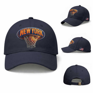 New York Game Day Gift Hoops Lover Baseball Cap TS12 Baseball Cap Universal Fit Navy Print Your Wear