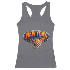 New York Game Day Gift Hoops Lover Racerback Tank Top TS12 Charcoal Print Your Wear