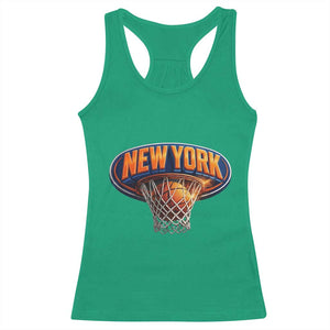 New York Game Day Gift Hoops Lover Racerback Tank Top TS12 Irish Green Print Your Wear