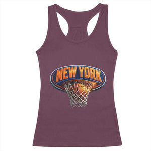 New York Game Day Gift Hoops Lover Racerback Tank Top TS12 Maroon Print Your Wear