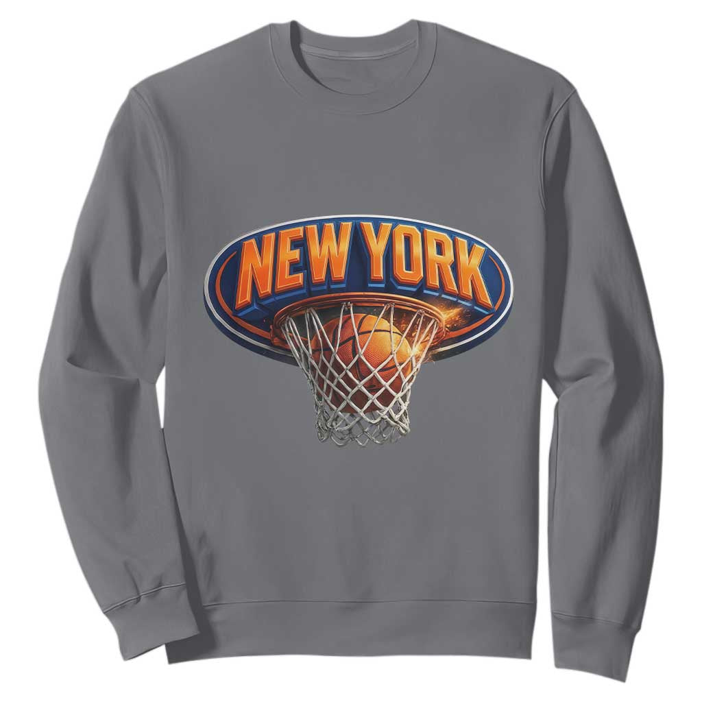New York Game Day Gift Hoops Lover Sweatshirt TS12 Charcoal Print Your Wear