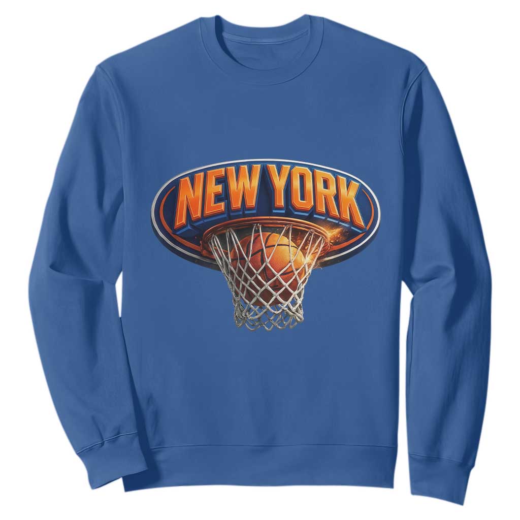 New York Game Day Gift Hoops Lover Sweatshirt TS12 Royal Blue Print Your Wear