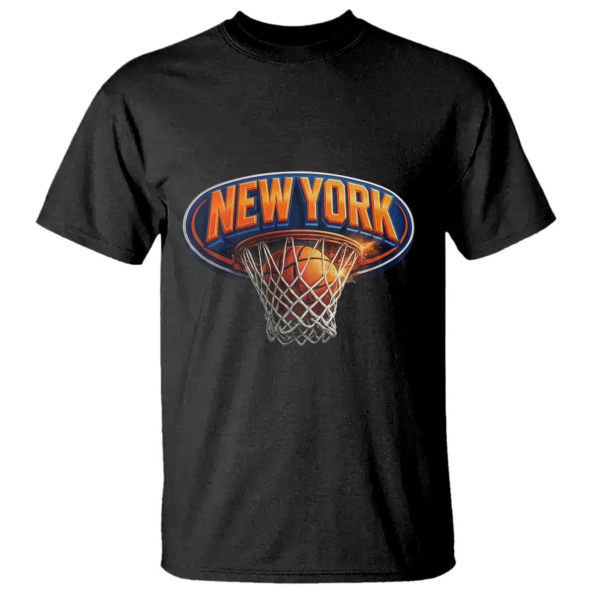 New York Game Day Gift Hoops Lover T Shirt TS12 Black Print Your Wear