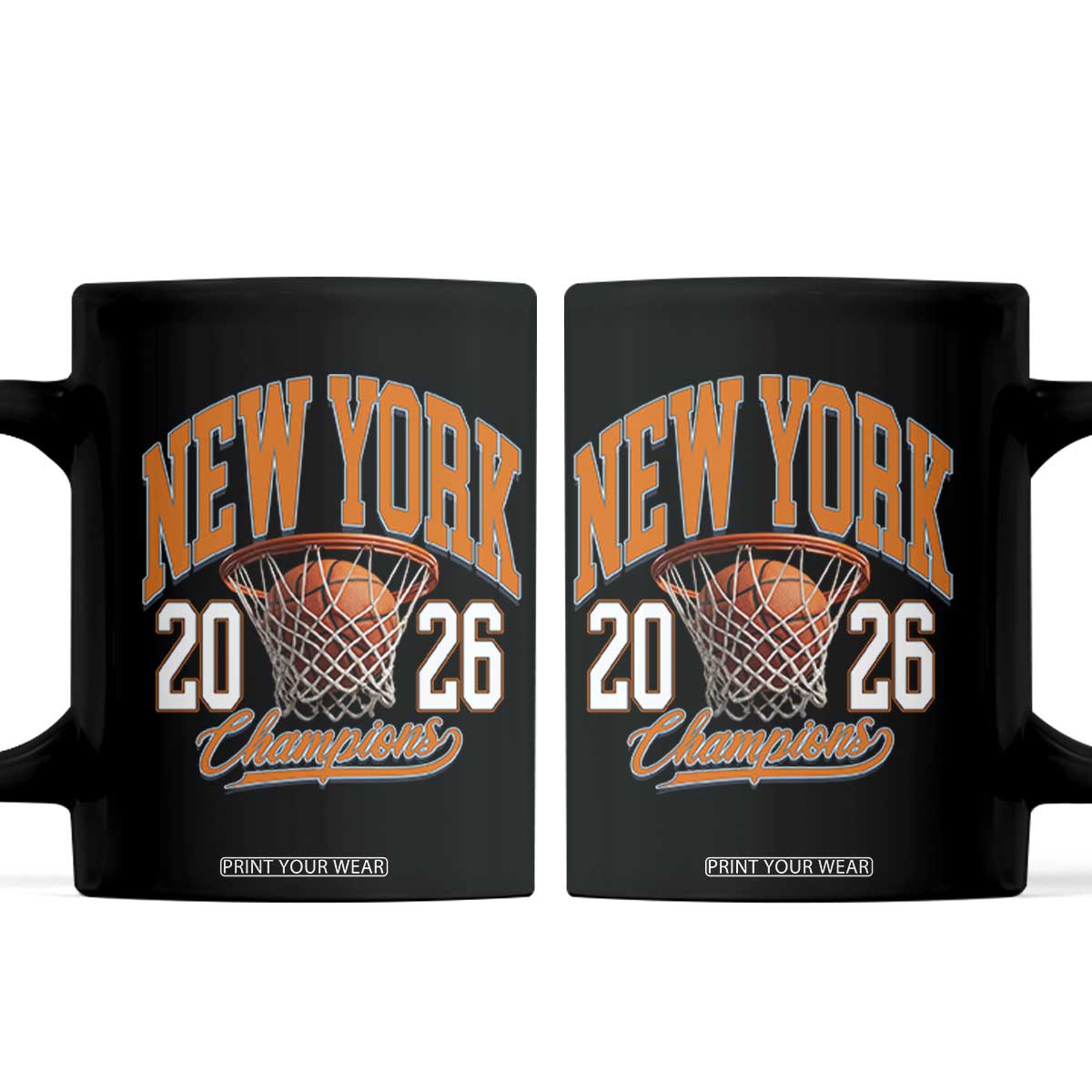 Vintage New York Champions 2026 Coffee Mug Hoops Fan Gift TS12 Black Print Your Wear