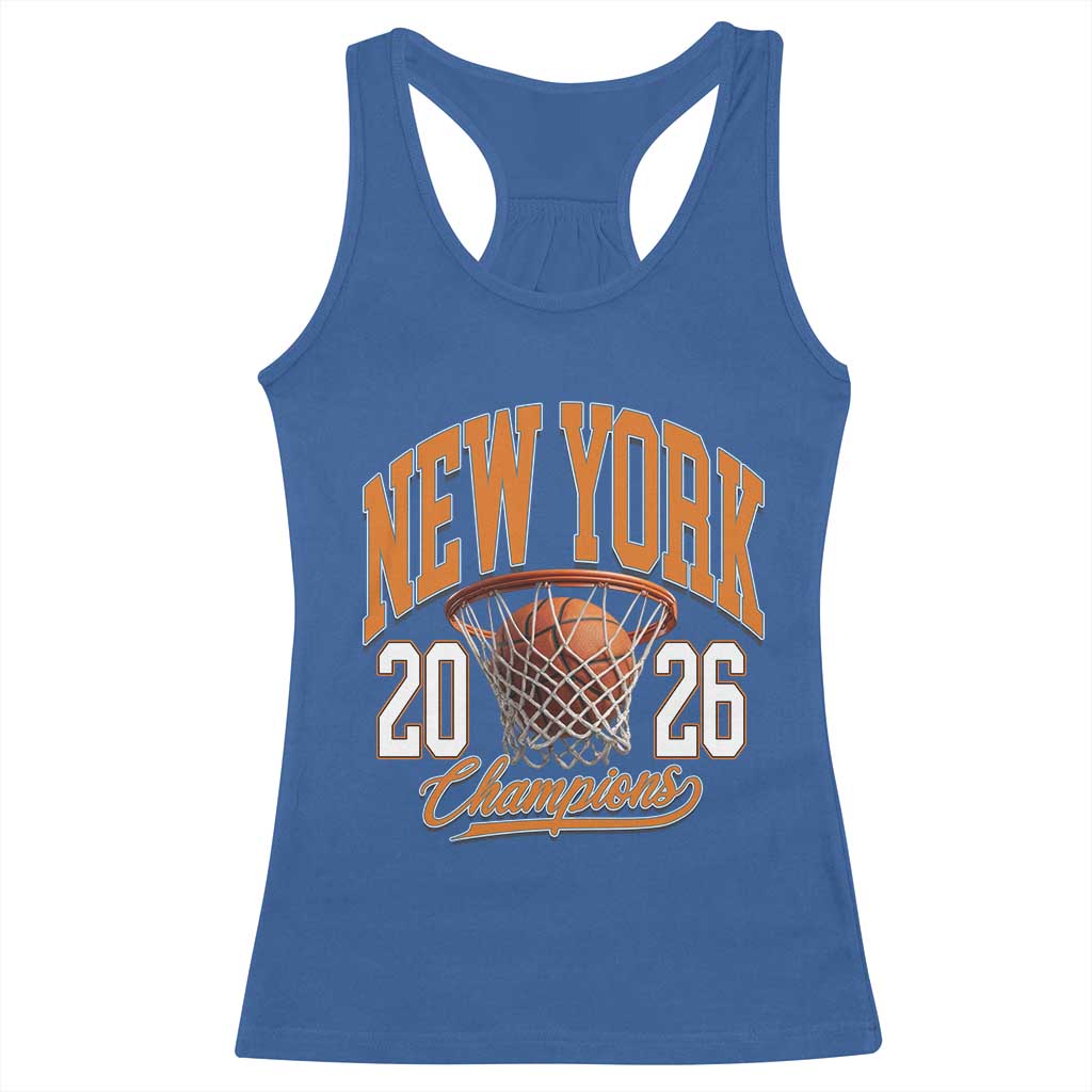 Vintage New York Champions 2026 Racerback Tank Top Hoops Fan Gift TS12 Royal Blue Print Your Wear