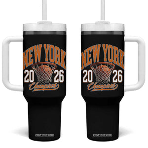 Vintage New York Champions 2026 Tumbler With Handle Hoops Fan Gift TS12 One Size: 40 oz Black Print Your Wear