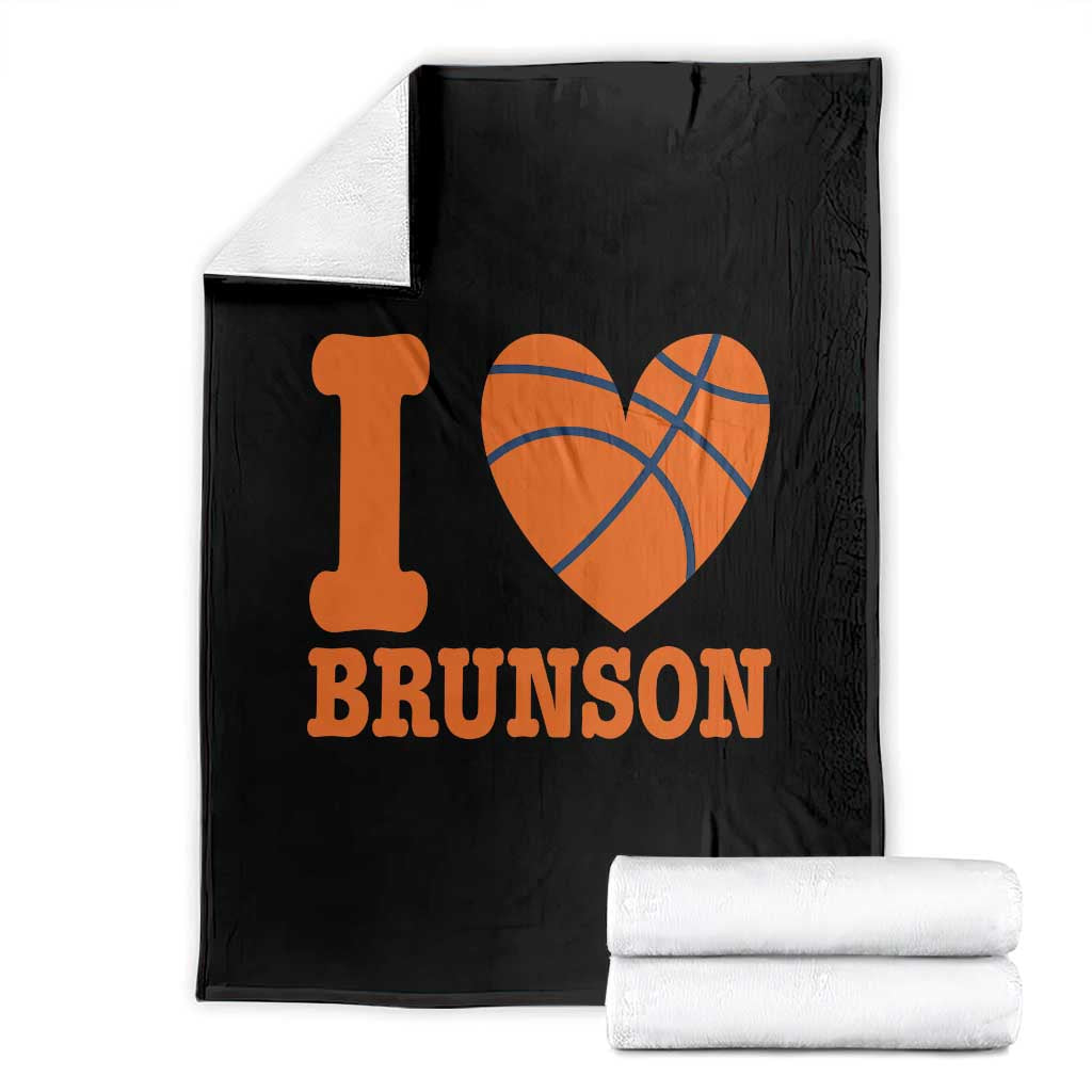 Funny I Love Brunson Name Throw Blanket Hoops Fan Gift TS12 Black Print Your Wear
