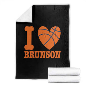 Funny I Love Brunson Name Throw Blanket Hoops Fan Gift TS12 Black Print Your Wear