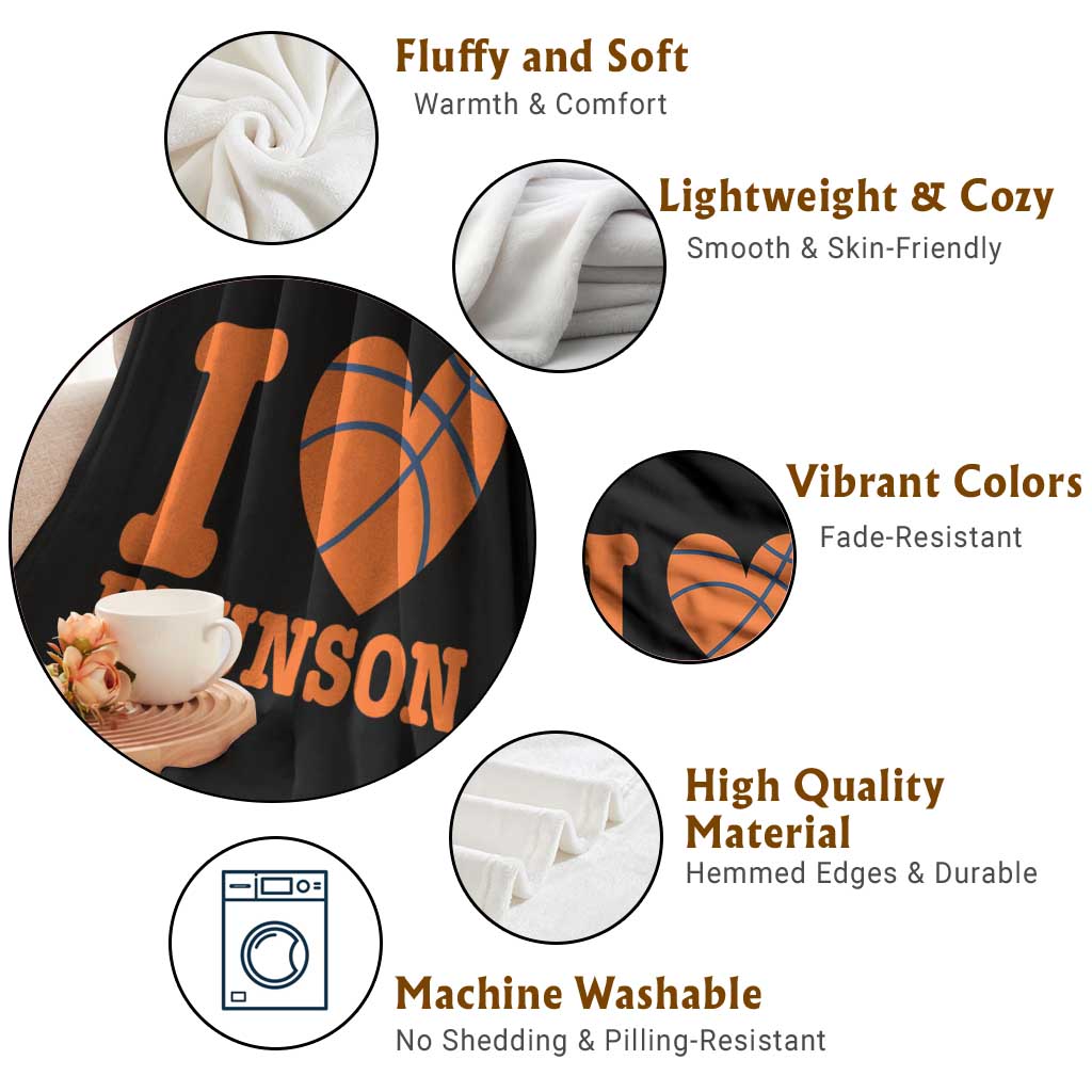 Funny I Love Brunson Name Throw Blanket Hoops Fan Gift TS12 Print Your Wear