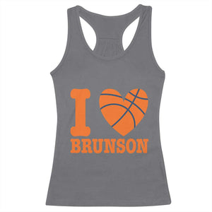 Funny I Love Brunson Name Racerback Tank Top Hoops Fan Gift TS12 Charcoal Print Your Wear