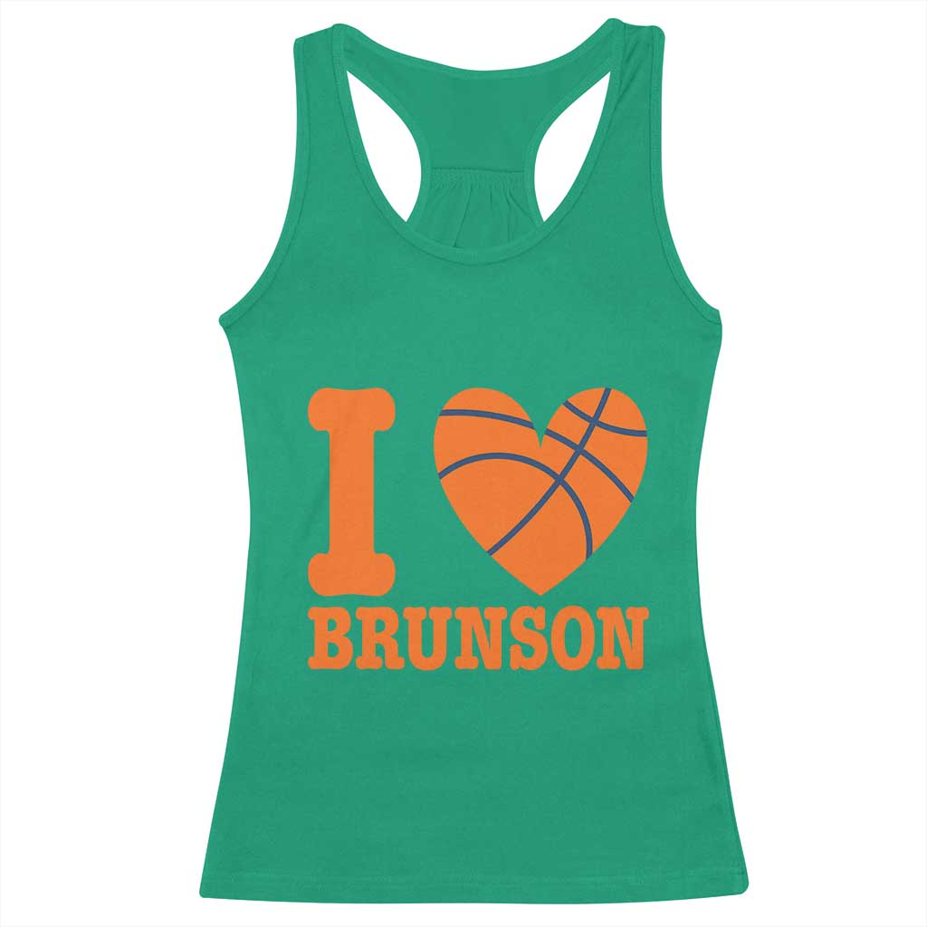 Funny I Love Brunson Name Racerback Tank Top Hoops Fan Gift TS12 Irish Green Print Your Wear