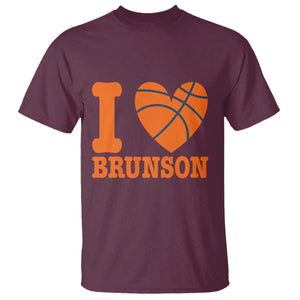 Funny I Love Brunson Name T Shirt Hoops Fan Gift TS12 Maroon Print Your Wear